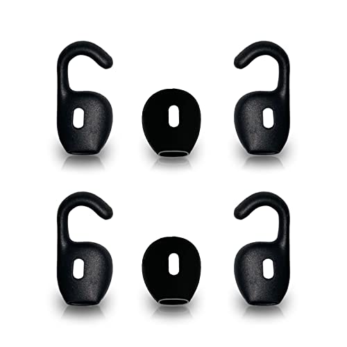ARCADORA 6 Pack Silicone Eargels, Earhook Black, Eargels Earbuds Tips for Jabra Talk 45/ for Stealth/for Boost Bluetooth Headset Headphone Earphones Accessories Pack - Image 1