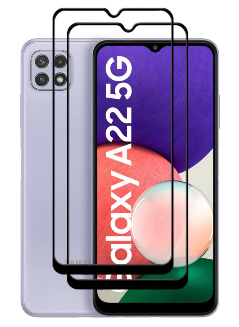 ACLIX 2 Pieces Antistatic ESD Dustproof Premium Quality High Definition Tempered Glass Screen Protector Designed For Samsung Galaxy A22 5G - Image 1