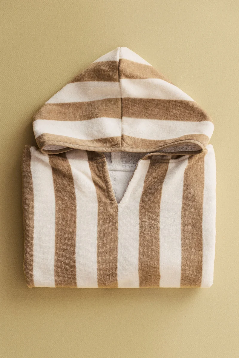 H&M Striped cotton towel cape