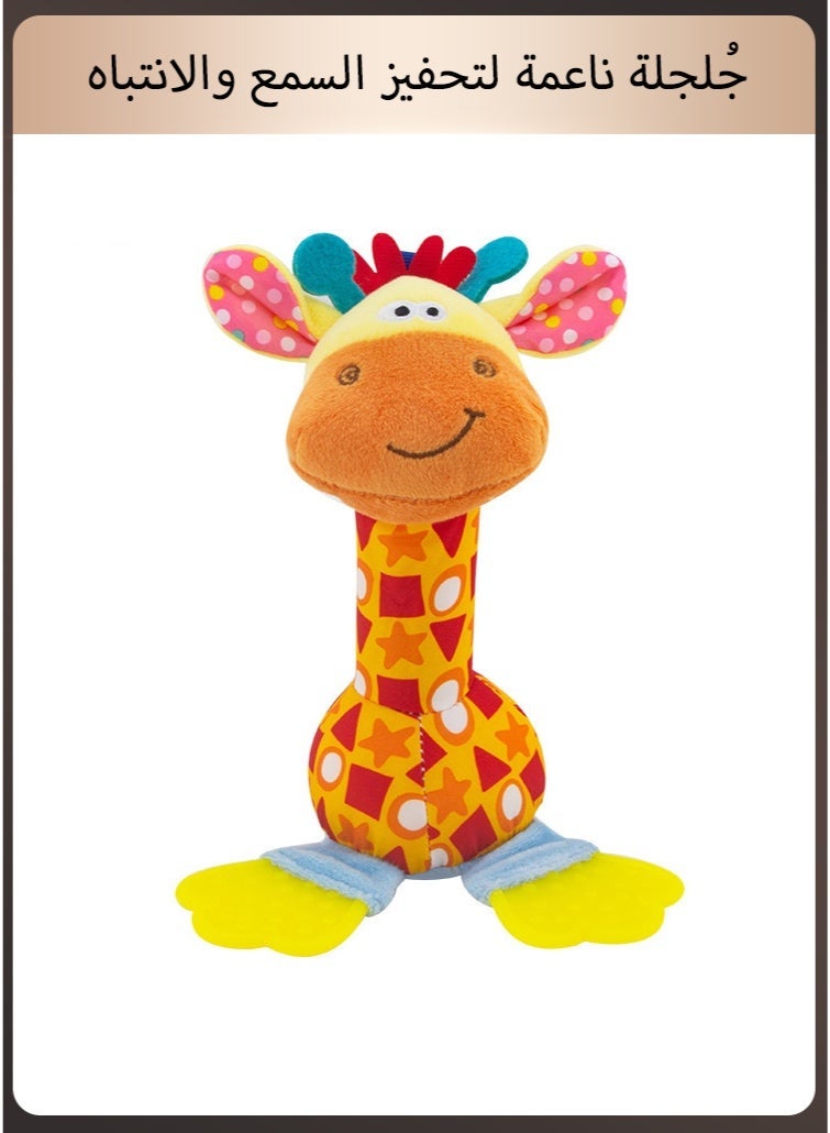 Newborn Baby Rattle Toys 0-6 Months, Soft Handle & Bed Hanging Bell for Baby Girl Boy Gifts, Sensory Development Toy to Stimulate Hearing and Concentration - Image 1