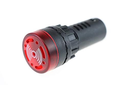 CentIoT - AD16-22SM - LED Active Buzzer Beep Alarm - Flash Signal Indicator Light - AC DC 22mm (12V, Red) - Image 2