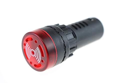 CentIoT - AD16-22SM - LED Active Buzzer Beep Alarm - Flash Signal Indicator Light - AC DC 22mm (12V, Red) - Image 1