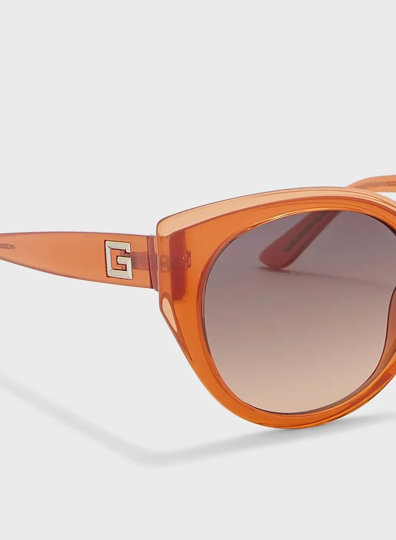 GUESS Mirrored Round Sunglasses