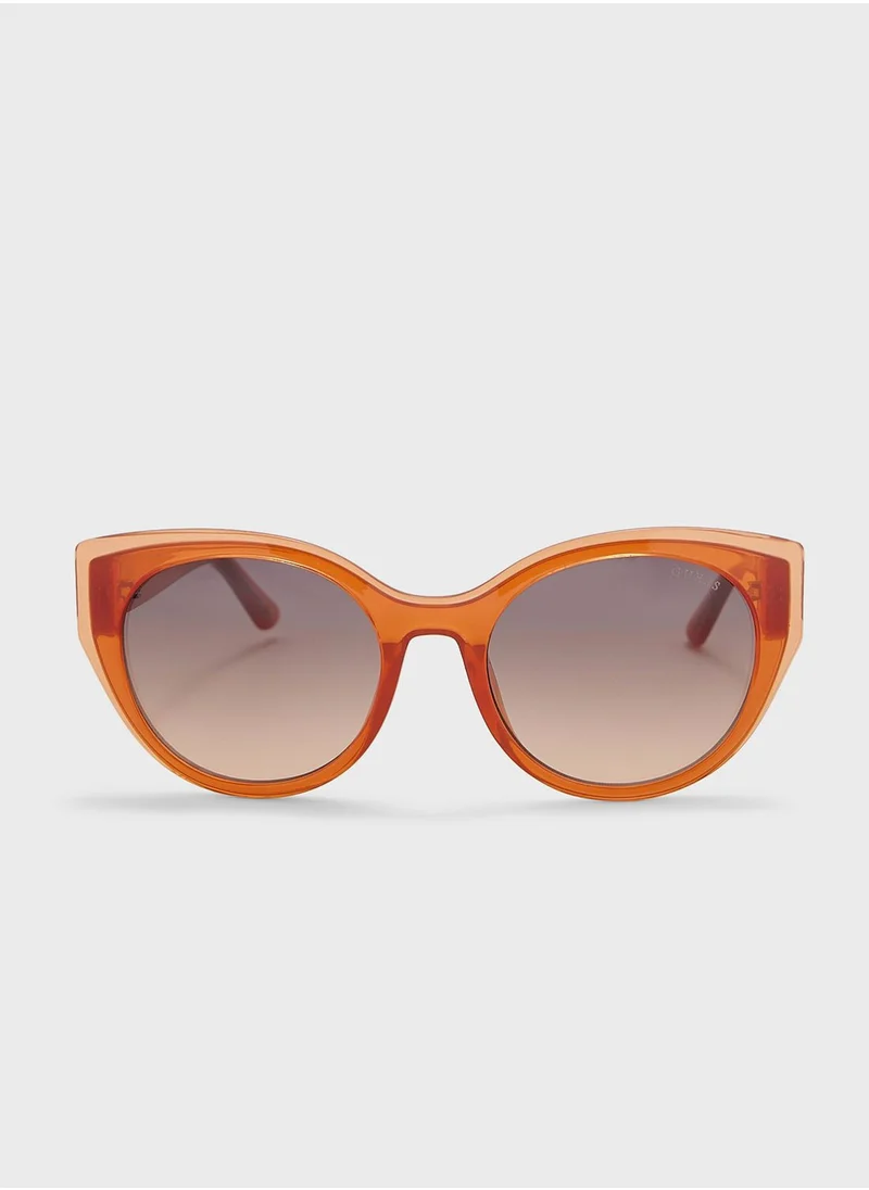 GUESS Mirrored Round Sunglasses