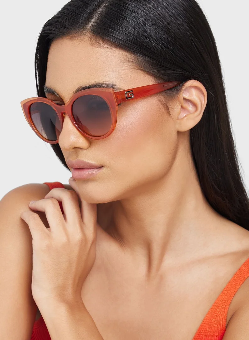 GUESS Mirrored Round Sunglasses