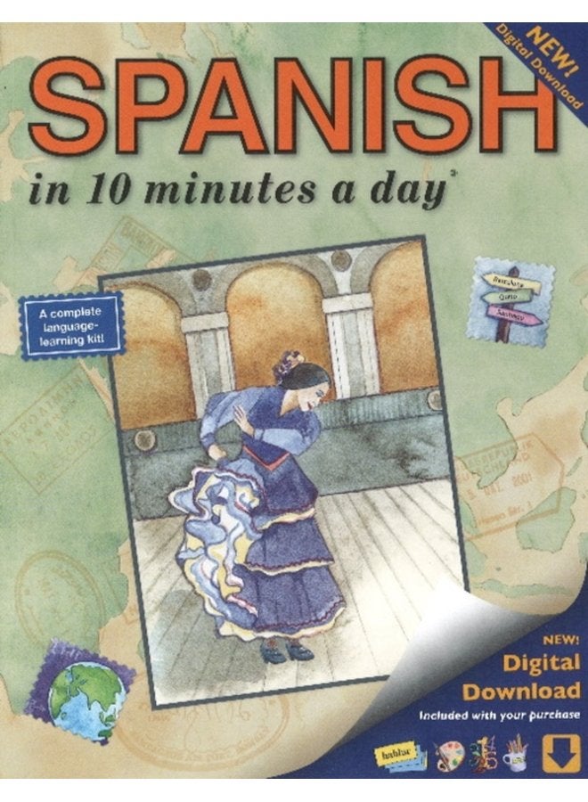 SPANISH in 10 minutes a day New Digital Download - Paperback