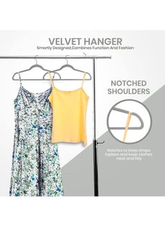 Swift 30 Pack Premium Velvet Hangers, Non-Slip Clothe Suit Hangers with 360 Degree Rotatable Hook Heavy Duty Coat Hangers Grey  - Image 4