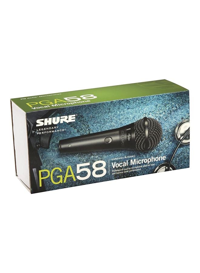 شور ميكروفون كاريوكي محمول باليد مع كابل XLR PGA58-XLR-E أسود - Image 4