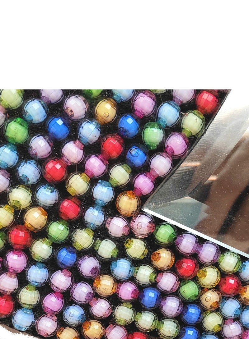 TriBro S-Shape Beautiful Mixed Colour Beads Hadmande Wall Mirror Decorative Wall mirror for Bedroom Livingroom and Hallway Measuring 44.45 x 66.04cmx10mm - Image 3