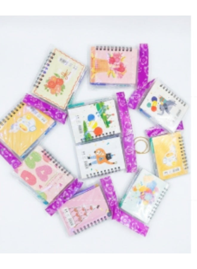 Mini Spiral Notebook with Ballpoint Pen Set Cute Floral and Cartoon Designs Pocket Size Memo Pad Perfect for Quick Notes Reminders and Students - Image 2