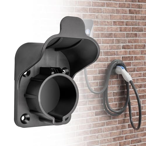 Anina EV Charger Holder SAE J1772 Charging Cable Organizer for Portable Electric Car Charger Cable Hanger Electric Vehicle Charging Cord Holder WallMount Connector Space Saving - Image 1