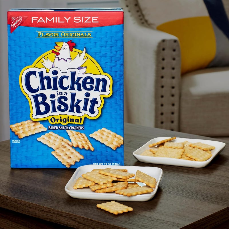 Nabisco Chicken in a Biskit Original Baked Snack Crackers, Family Size, 12 oz - Image 5