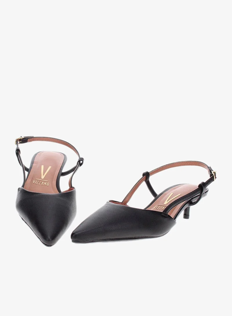 VIZZANO Black Low Heels Pump for Women – Elegant Office Heel Shoes & Classic Pumps for Girls for Women | Best Price UAE
