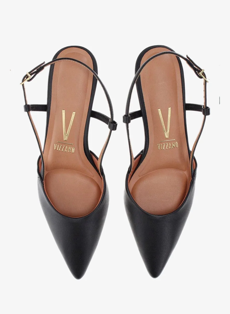 VIZZANO Black Low Heels Pump for Women – Elegant Office Heel Shoes & Classic Pumps for Girls for Women | Best Price UAE