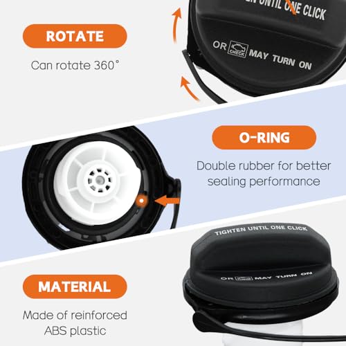 A ABIGAIL 31010-3L600 Fuel Tank Cap Gas Cap Compatible with Hyundai Accent Azera Elantra GT Entourage Equus Genesis Coupe Santa Fe Sonata Tucson Veloster Kia soul sedona Forte Sportage Sorento Optima - Image 3