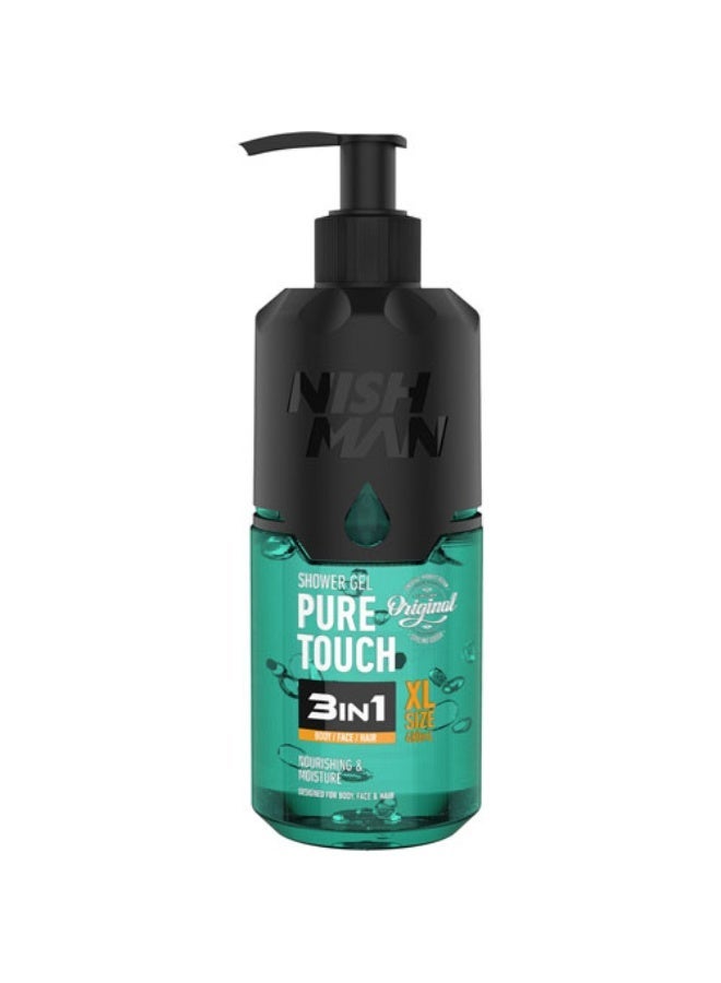 NISHMAN Refreshing Set: Shower Pure Touch T 480 Ml & Nishman, Deodorant, Spray, For Men, No.06 - 200 Ml Bundle - Image 2
