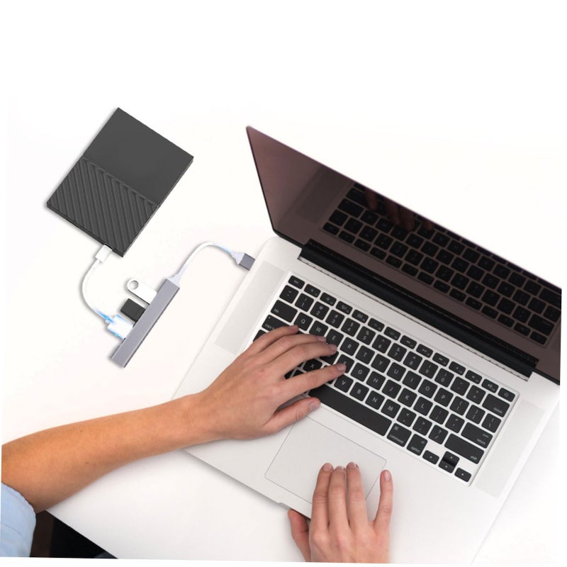 محور USB 3.0 من سبائك الألومنيوم متعدد المنافذ لمحرك أقراص فلاش HDD ولوحة مفاتيح وفأرة الكمبيوتر - Image 5