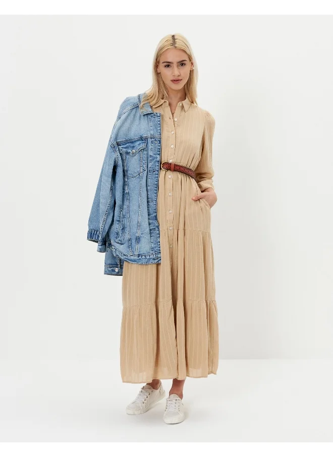 امريكان ايجل AE Button-Up Midi Shirt Dress