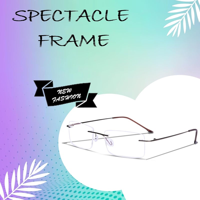 RedEx Rimless Rectangle Frame For Men & Women - Image 4