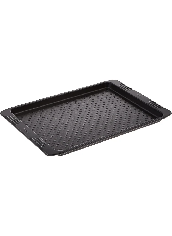 Tefal TEFAL Easy Grip 26.5 x 36 cm Baking Tray, Dark Grey, Carbon Steel