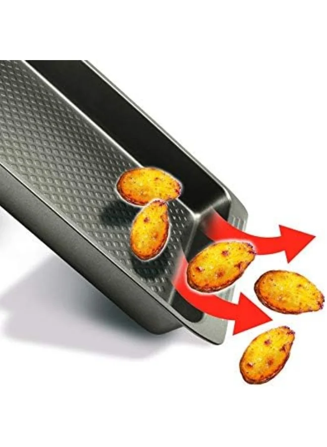 Tefal TEFAL Easy Grip 26.5 x 36 cm Baking Tray, Dark Grey, Carbon Steel Dark Grey 26.5x36cm