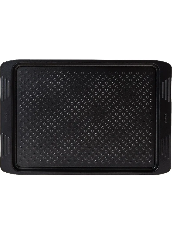 Tefal TEFAL Easy Grip 26.5 x 36 cm Baking Tray, Dark Grey, Carbon Steel