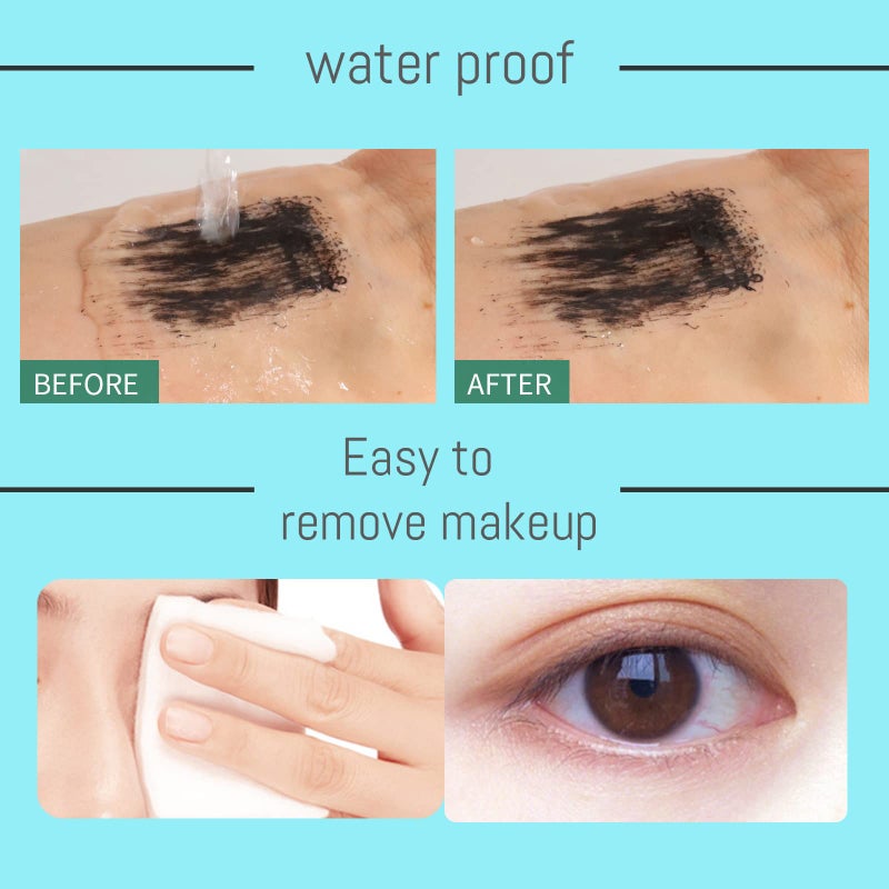 dootdott Vibely Mascara 5x Longer Waterproof, 2 in 1 4D Silk Fiber Lash Mascara, Lash Cosmetics Vibely Mascara 5x Longer Washable, Long-lasting Black Mascara for Natural Lengthening and Thickening - Image 3