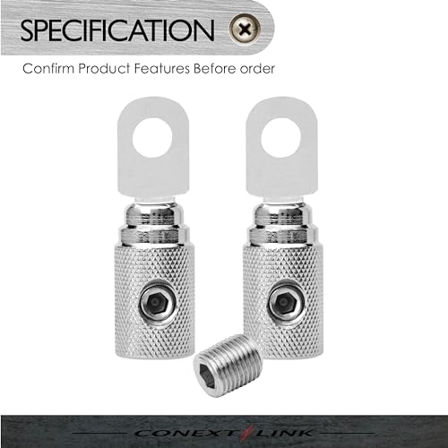 Conext Link RT4N-2 Set Screw Ring Terminal 2 Pack (4 Gauge, Nickel) - Image 4