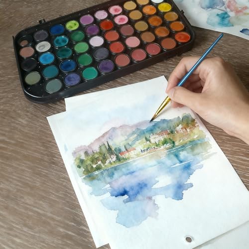 Blablaovy Watercolor Paint, 36 Colors Washable Watercolor Paint Set with a Brush a Refillable Water Brush Pen and Palette, Non-toxic Water Color Paints Sets for Adults Artist Beginner - Image 5