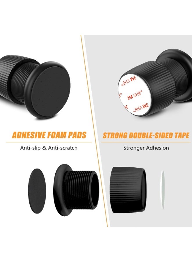 NANAO Adjustable Furniture Bed Risers, 1.6-2.6 Furniture Anti-Shake Tools, Self-Adhesive Plastic Anti Slip Round Couch Risers for Bed, Sofa, Desk and Chair Legs, 4 Pcs (Black) - Image 3