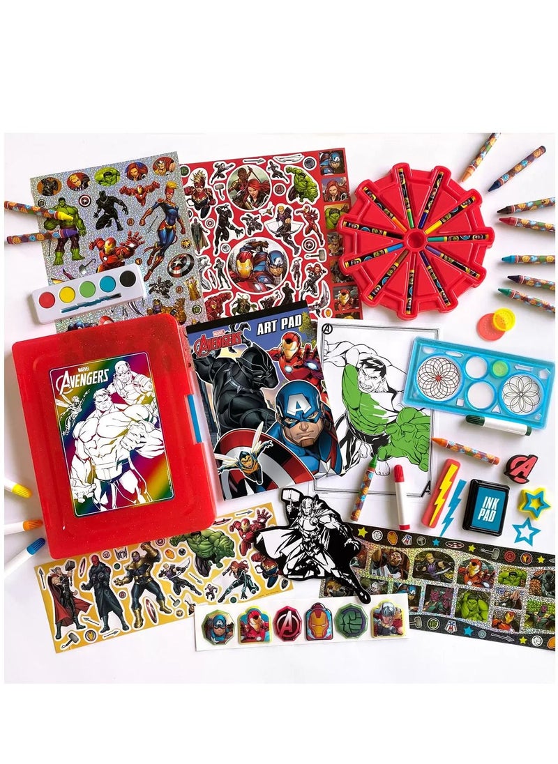 Bendon Marvel Avengers Super Activity Creative art set with markers, crayons, paints, stamps and more  - Image 3