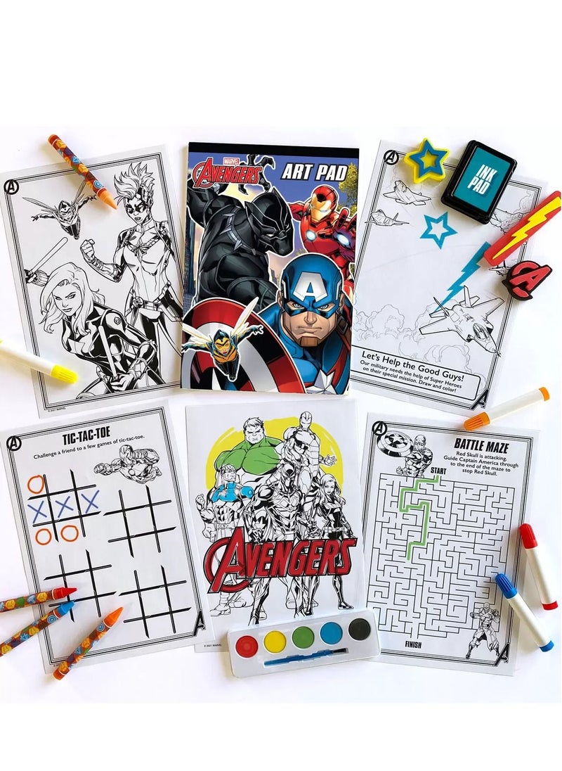 Bendon Marvel Avengers Super Activity Creative art set with markers, crayons, paints, stamps and more  - Image 5