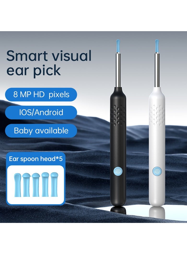 Generic Ear Cleaner Ear Wax Remover with HD Camera, Wireless Compatibility with Smart Phones For Adults And Kids Black  - Image 1