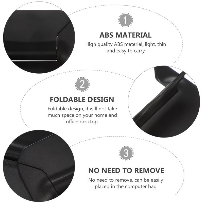 Foldable Portable Laptop Stand with Cooling Ventilation Non Skid Black 2 Pack - Image 4