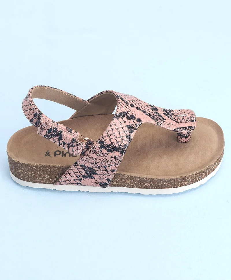 Pine Kids Pine Kids Casual Wear Sandals with Velcro Belt Closure - Light Pink