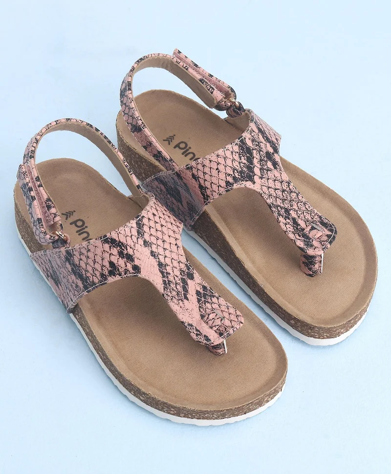 Pine Kids Pine Kids Casual Wear Sandals with Velcro Belt Closure - Light Pink