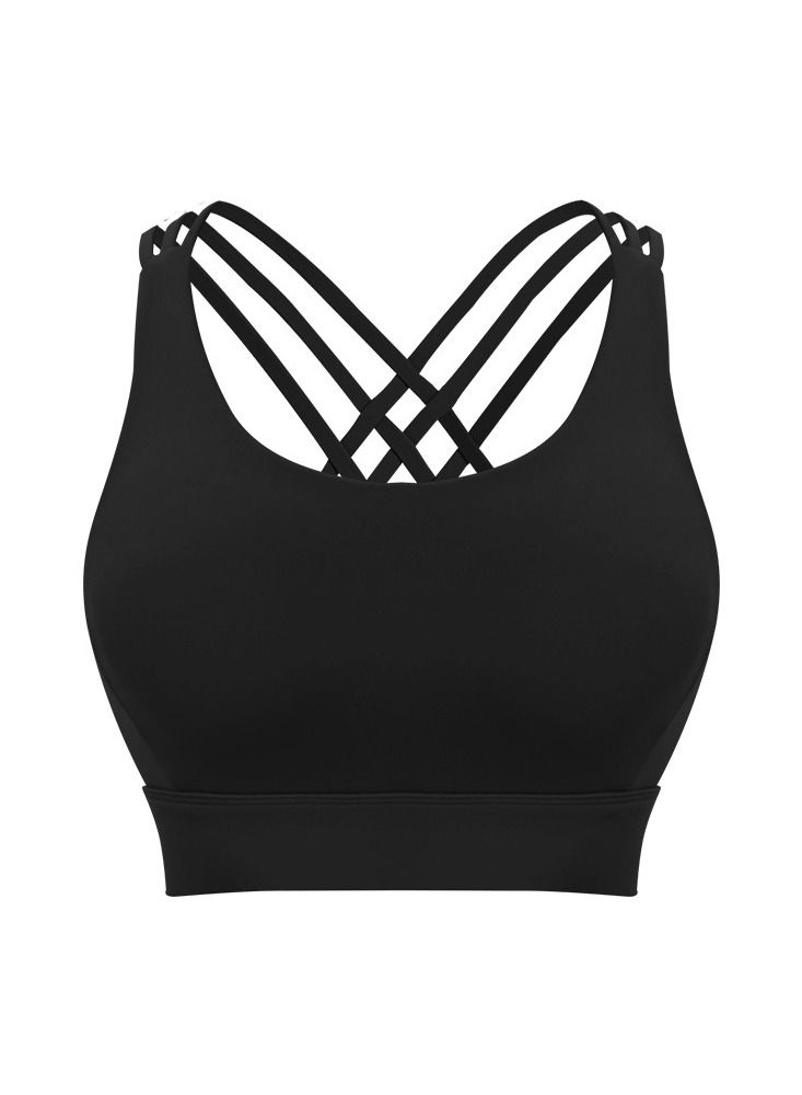 Women Quick Dry Breathable Sports Bra Black  - Image 1