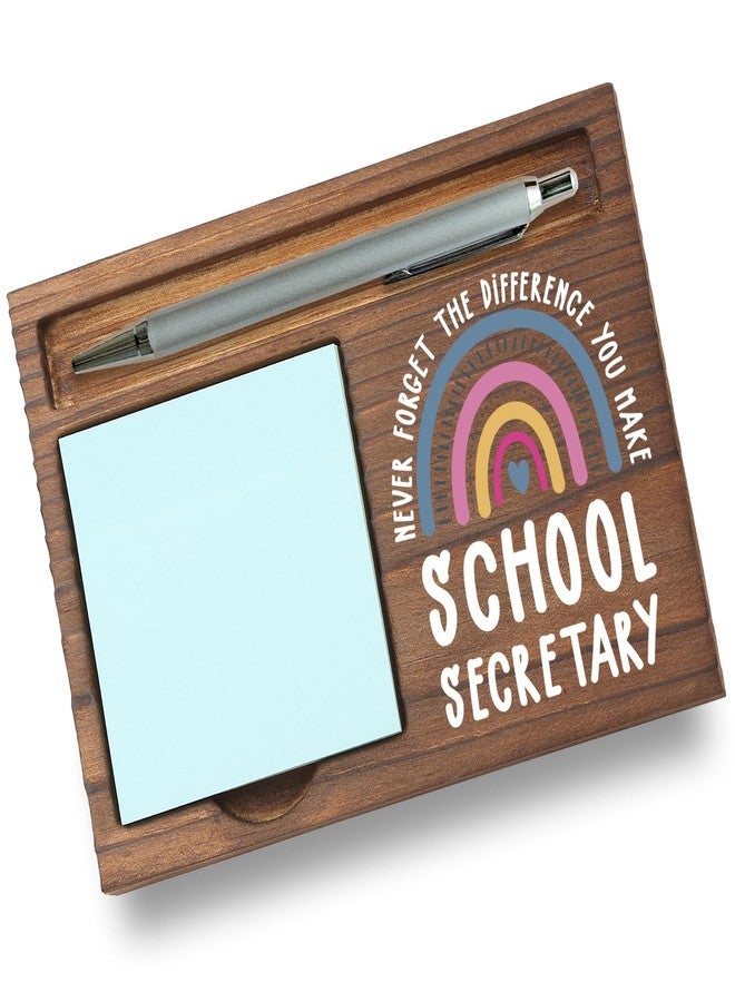 Pariveca School Secretary Gifts Sticky Note Holder, Thank You Gift for School Secretary, Office Assistant, Administrative Staff, Education Appreciation Week, Graduation or Holiday PB023 - Image 1