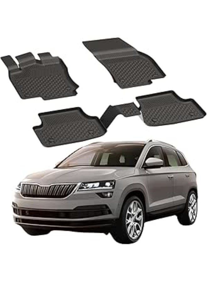 TPE Car Floor Mats Compatible With Skoda Karoq Turkish Made Sahler - Image 1
