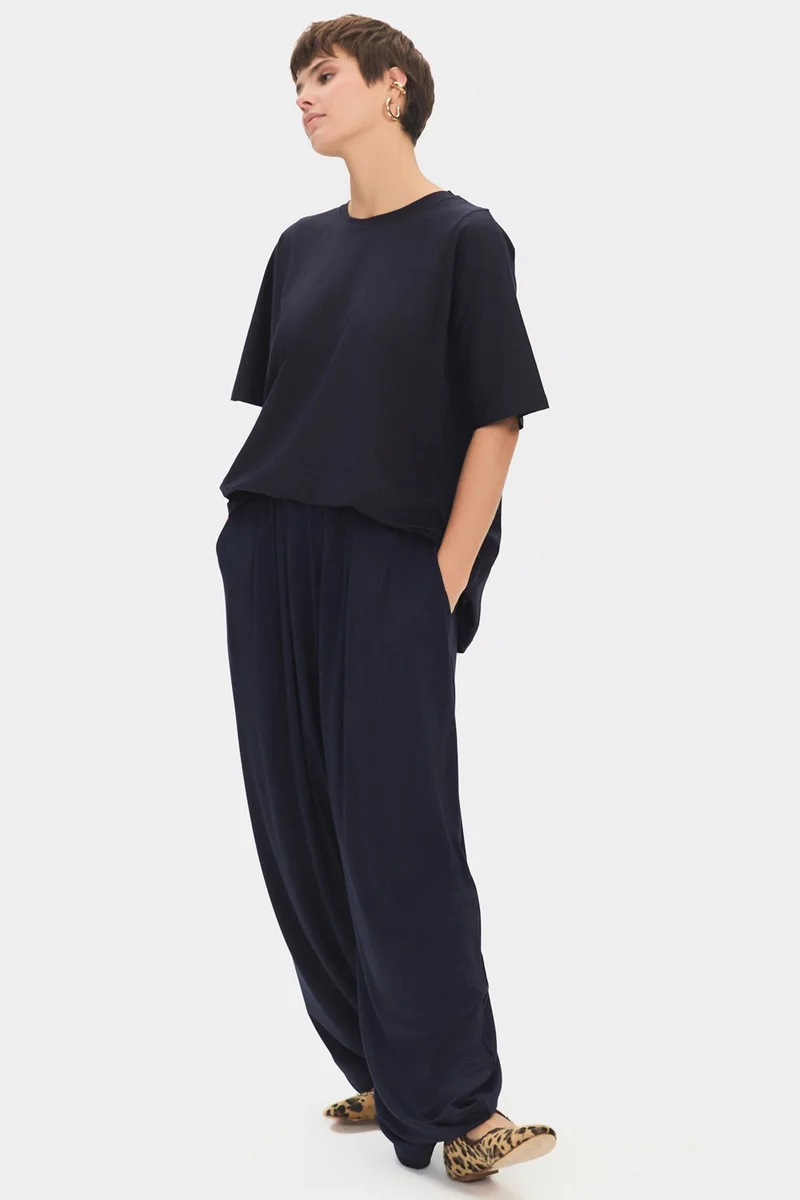JUNE Women's 100% Cotton Oversize/loose Cut Crew Neck Flowy T-Shirt