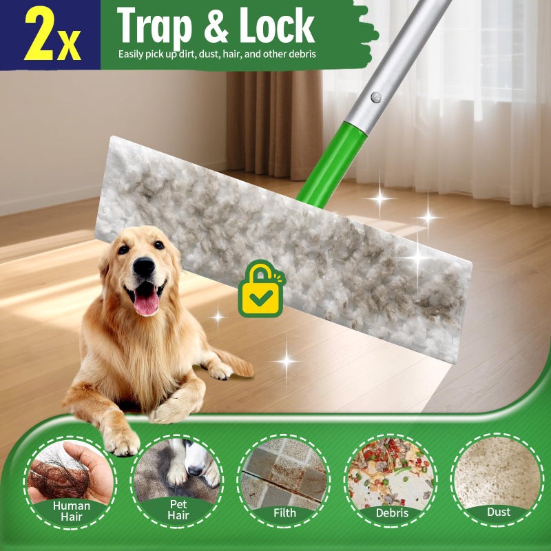 Senowi Heavy Duty Dry Sweeping Cloths Compatible with Swiffer Sweeper XL Mop, Sweeper X-Large Dry Cloth Refills for Floor Mopping and Cleaning, Disposable Pet Dry Pads Refills, 80 Count - Image 3