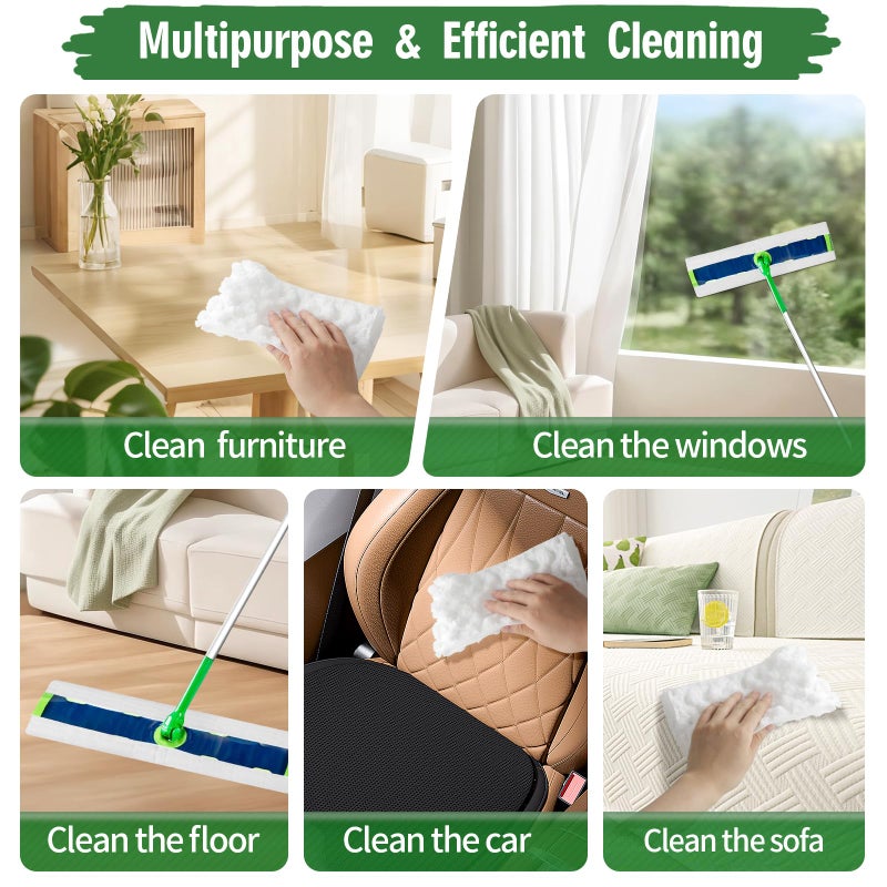 Senowi Heavy Duty Dry Sweeping Cloths Compatible with Swiffer Sweeper XL Mop, Sweeper X-Large Dry Cloth Refills for Floor Mopping and Cleaning, Disposable Pet Dry Pads Refills, 80 Count - Image 5