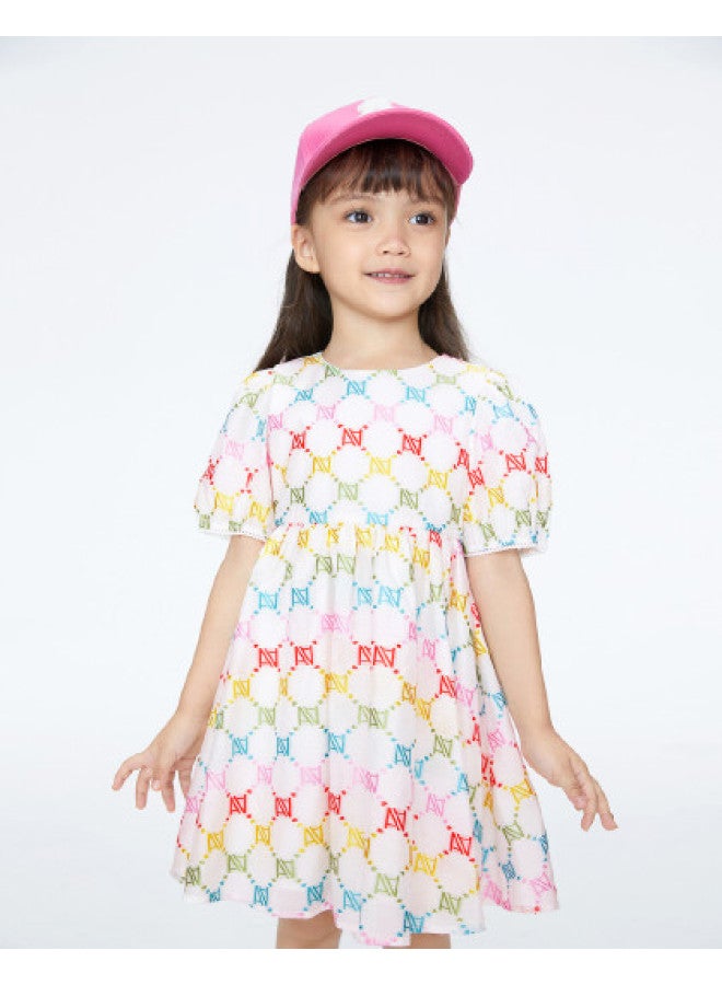 Annil new Summer Casual Girls' Dress - A-line Checkered Colorful Princess Dress - Image 1