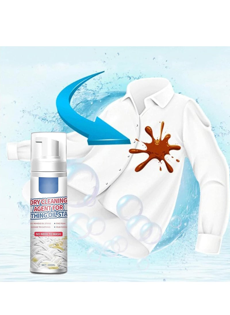 WILLIAM WEIR - Dry Cleaning Spray, Dry Cleaning Agen For Clothing Oil Stain, Dry Spot Cleaner For Clothes, Oil Stain Dry Cleaning Agent for Clothing, Dry Stain Remover Cleaning Fluid Agent for Laundry 200ml - Image 1