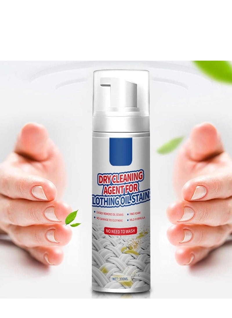 WILLIAM WEIR - Dry Cleaning Spray, Dry Cleaning Agen For Clothing Oil Stain, Dry Spot Cleaner For Clothes, Oil Stain Dry Cleaning Agent for Clothing, Dry Stain Remover Cleaning Fluid Agent for Laundry 200ml - Image 1