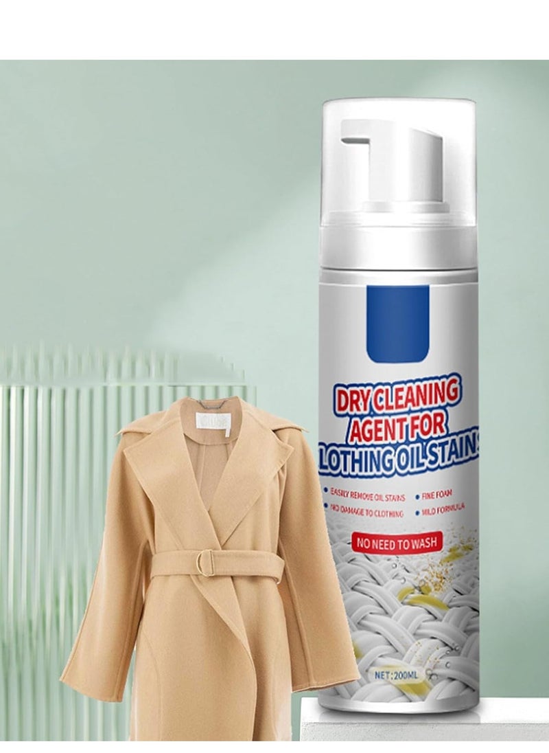 WILLIAM WEIR - Dry Cleaning Spray, Dry Cleaning Agen For Clothing Oil Stain, Dry Spot Cleaner For Clothes, Oil Stain Dry Cleaning Agent for Clothing, Dry Stain Remover Cleaning Fluid Agent for Laundry 200ml - Image 1