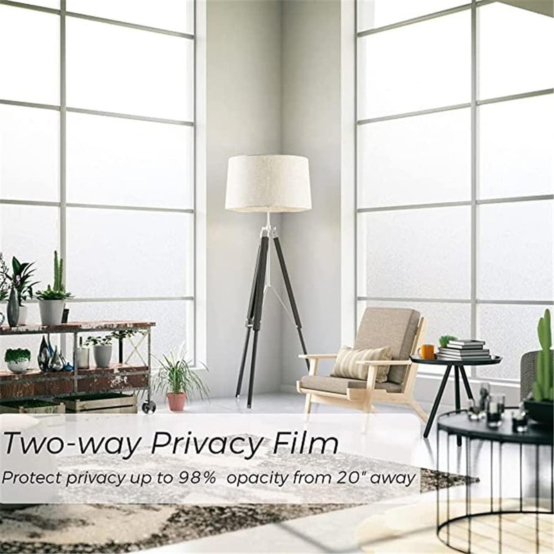 ELECDON Privacy Window Films, Window Stickers, Window Film Frosted Glass Window Clings for Privacy Non-Adhesive Anti UV Static Cling for Home Shower Bathroom Bedroom Office Front Door 11.8 x 78.7 Inches - Image 5