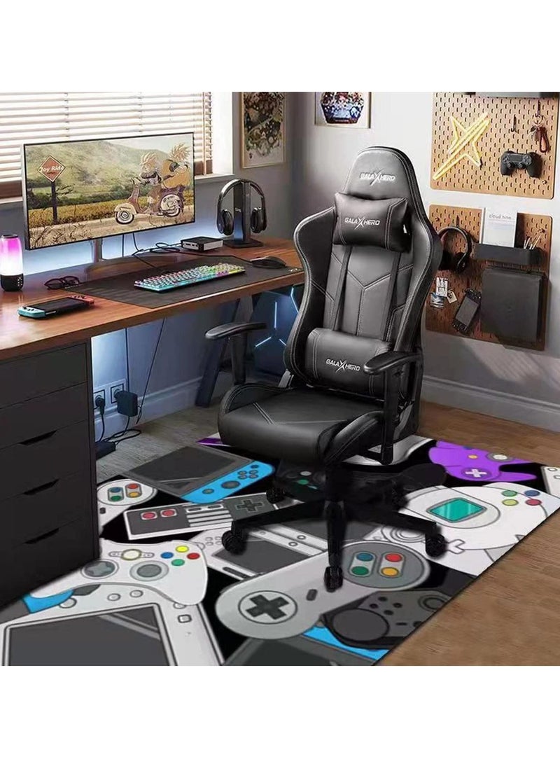 Home Area Gamer Rugs with Game Controller Design Thickened Non Slip Mats Stylish Velvet Carpet for Living Bed Playrooms, Rectangle - Image 4