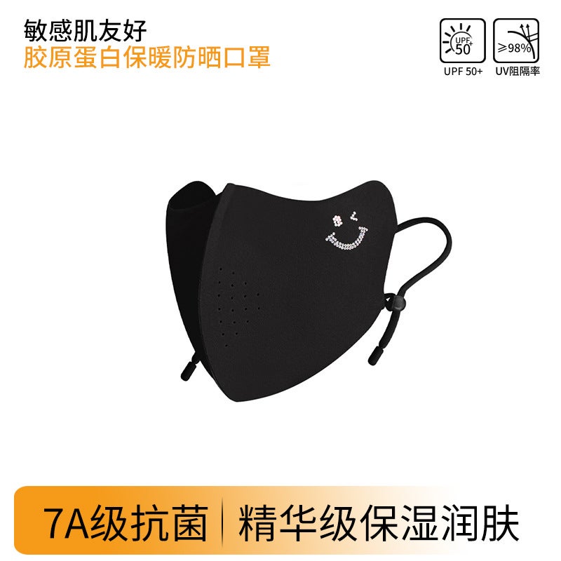 Children'S Warm Mask Fleece-Lined Girls Boys Collagen Sunscreen Windproof Warm Mask - Image 1