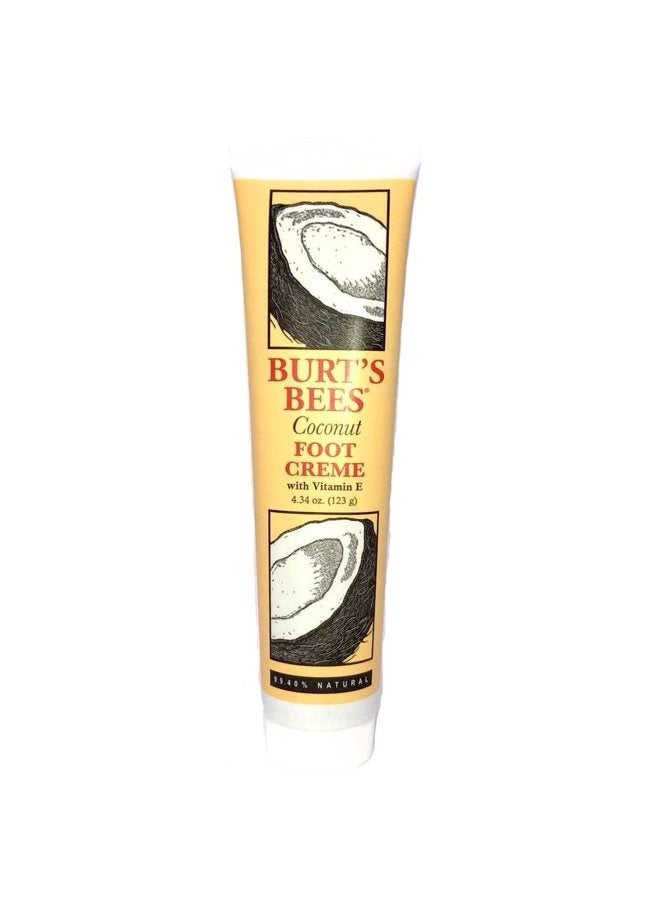 Burt's Bees Coconut Foot Creme with Vitamin E, 4.34-Ounce Tubes (Pack of 2) - Image 1